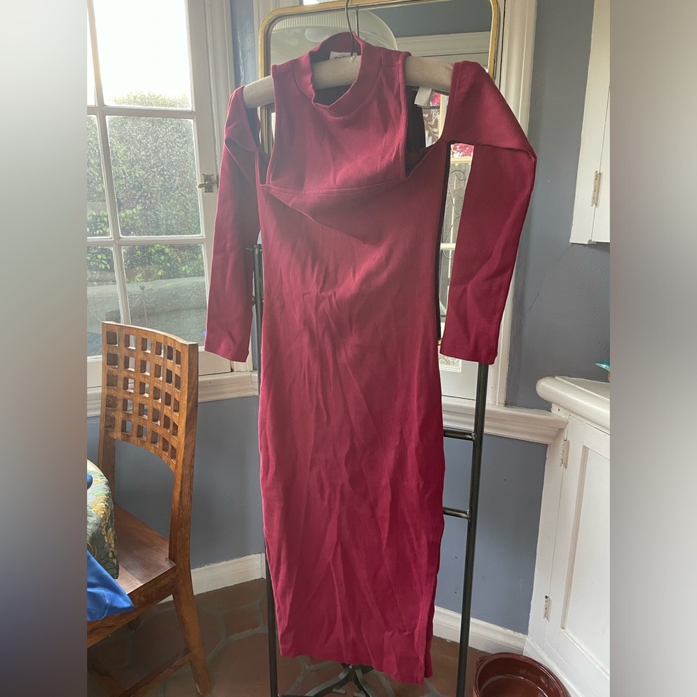 Signed Blake, The Drop Cold Shoder Midi Dress, XS, NWT